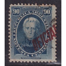 ARGENTINA SERVICIO OFICIAL GJ 034 ESTAMPILLA USADA DE GRAN CALIDAD, RARA U$ 350